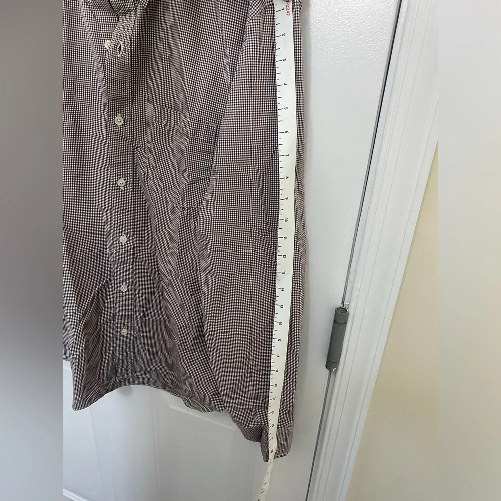 J Crew Shirt Men’s Large Button Up Long Sleeve Flex Washed Slim Fit Check - Picture 9 of 10